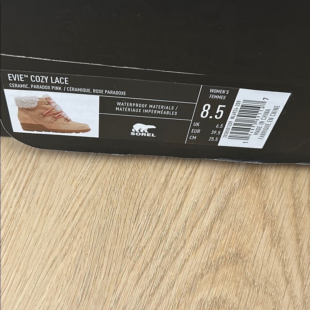 Sorel Evie Cozy Lace Boots - Ceramic and Pink